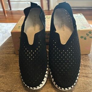 - Ilse Jacobsen Tulip 141 Perforated Black Casual Platform Shoes Women's S…